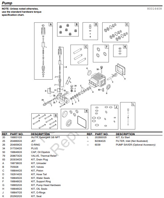 709500 pump breakdown & parts